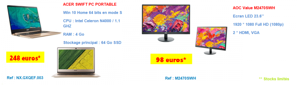 pub PC ACER juillet 2019