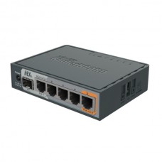 MikroTik RB760iGS - hEX S with Dual-Core 880 MHz CPU, 256 MB RAM, 5x LAN, SFP